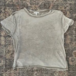 Light gray super light weight/sheer short sleeve